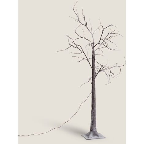 Albero di Natale 64 LED 150 cm Bianco Caldo Marrone Scuro