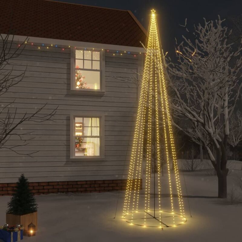 Image of Albero di Natale a Cono Bianco Caldo 1134 LED,Albero effetto Realistico,Decorazioni natalizie 230x800 cm CNWI818284 Maisonchic