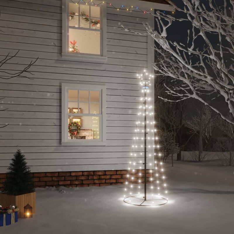 Albero di Natale a Cono Bianco Caldo 108 led