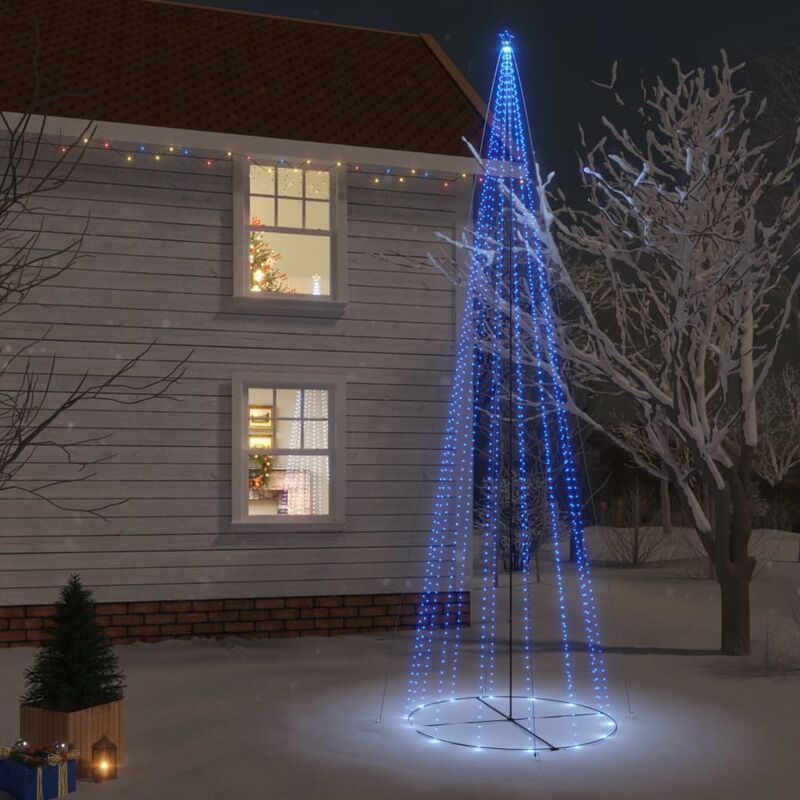 Image of Albero di Natale a Cono Blu 1134 LED,Albero effetto Realistico,Decorazioni natalizie 230x800 cm CNWI106724 Maisonchic