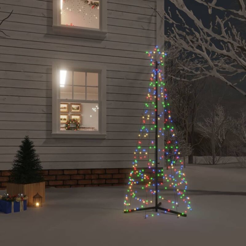 Image of Albero di Natale a Cono Colorato 200 LED，Albero effetto Realistico，Decorazioni natalizie 70x180 cm CNWI364856 MaisonChic
