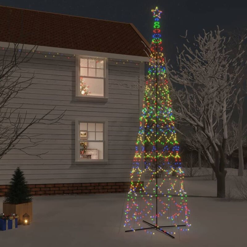 Image of Albero di Natale a Cono Colorato 3000 LED,Albero effetto Realistico,Decorazioni natalizie 230x800 cm CNWI214713 Maisonchic