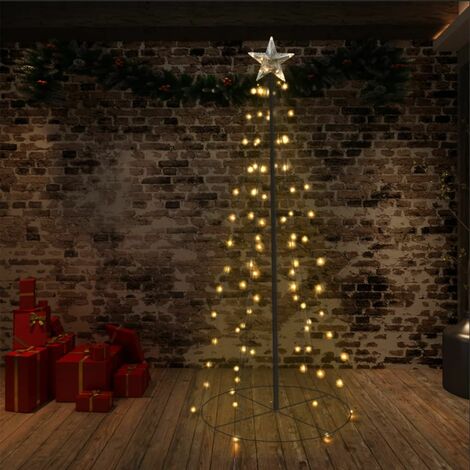 Stella Luminosa Per Albero Di Natale.Albero Di Natale A Cono Con 96 Led Per Interni Esterni 72x180cm