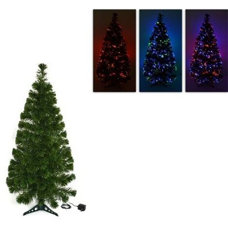 Albero di natale a fibra ottica luci decorazioni di natale addobbi multicolor 80 cm luminoso