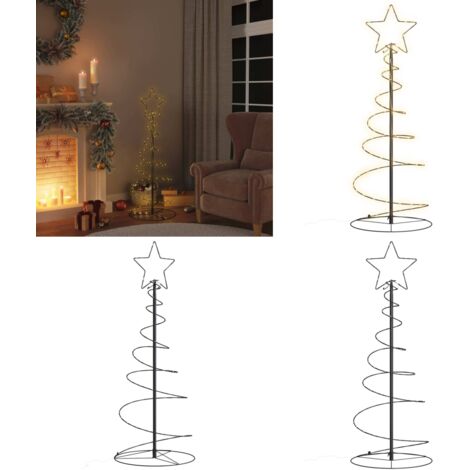 Albero di Natale a LED 80 LED Bianco Caldo 120 cm - Luci natalizie - Illuminazione natalizia