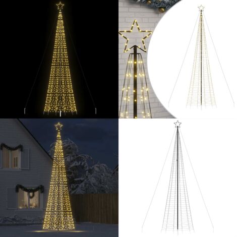 Albero di Natale a LED con Punte 1534 LED Bianco Caldo 500 cm - Luci natalizie - Illuminazione natalizia