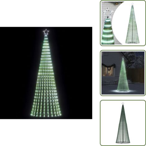 Albero di Natale a LED - vidaXL Albero di Natale a LED 475 LED Bianco Freddo 247 cm - Decorazioni natalizie