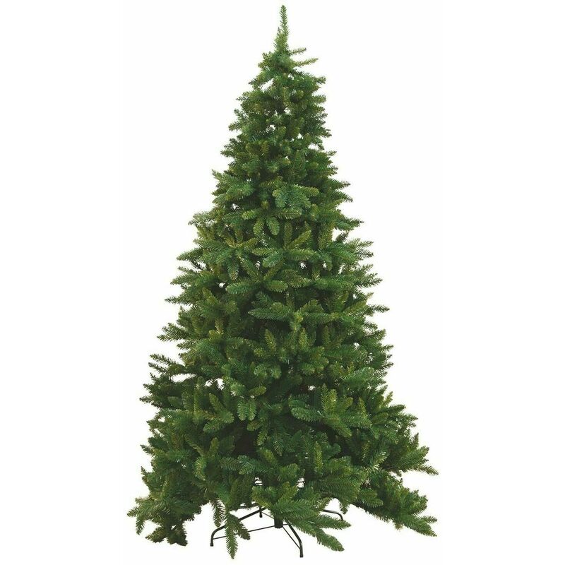 Albero di natale abete verde in PVC Baviera - Altezza 210 cm - 1833 rami