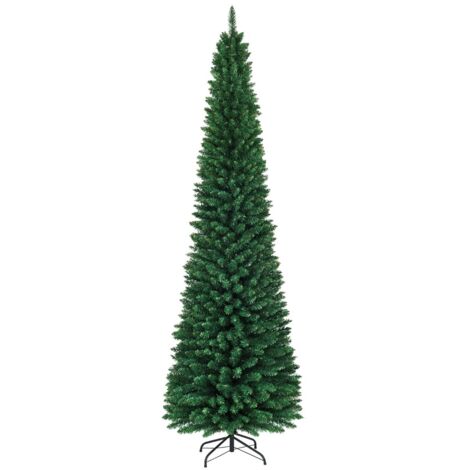 Albero di Natale aghi in PVC alta qualità struttura con cerniere base Albero 270cm per casa ufficio negozi hotel Verde