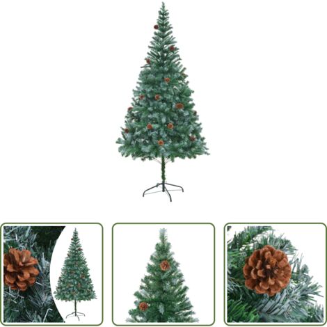 Albero di Natale -  Albero di Natale Artificiale con Pigne 210 cm