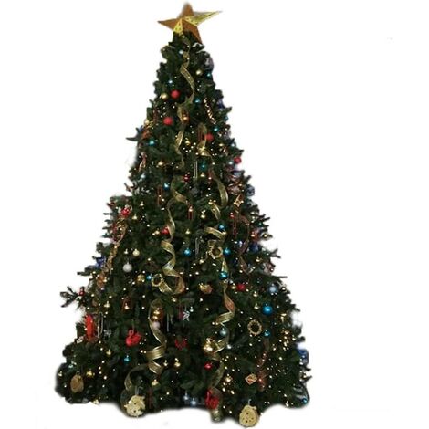 Albero di natale alto 3 metri grande 300 cm artificiale verde finto folto 2250 cime con piede in metallo addobbi e decorazioni