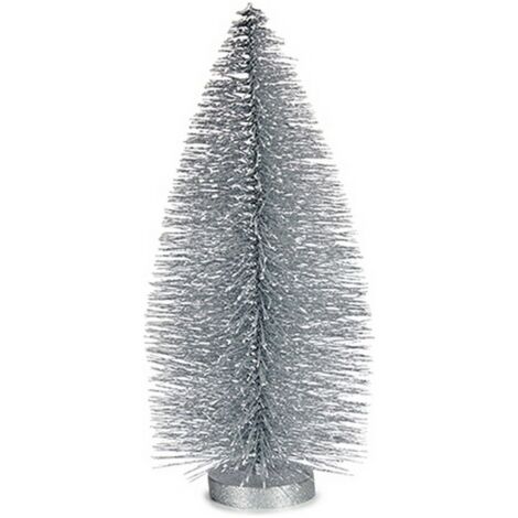 Albero di Natale - Argentato - 13 x 32 x 13 cm - Decorazione festiva - Interno