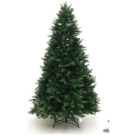 Albero di natale artificiale cm 210 misto silicone ignifugo folto e realistico