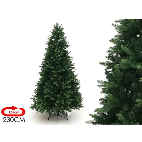 Albero di natale artificiale cm 230 misto silicone ignifugo folto e realistico