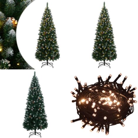 Albero di Natale Artificiale con 300 LED 210 cm - Luci a LED - Decorazioni Natalizie