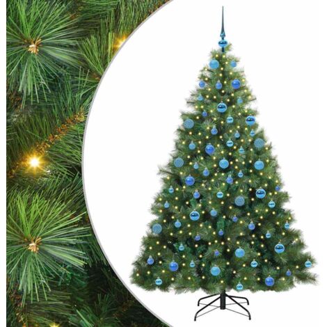 Albero di Natale artificiale con 300 LED Verde 180 cm PE e PVC vidaXL