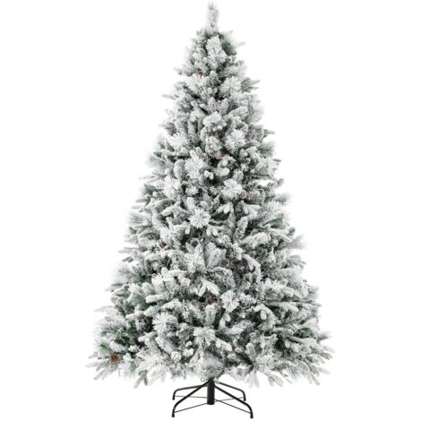 Albero di Natale artificiale con rametti di PE PVC luci LED 8 modalità illuminazione da 210cm