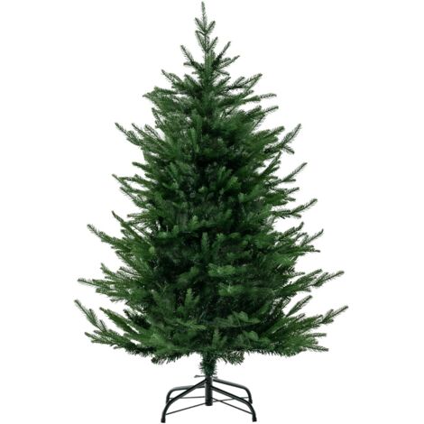 Albero di Natale artificiale da 136cm con 386 rametti in PE PVC 180 luci LED decorativo