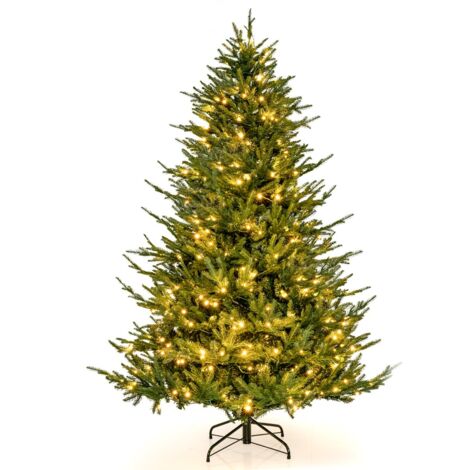 Albero di Natale artificiale da 183cm con 788 punte di ramo 280 luci LED decorazioni natalizie