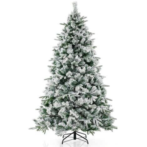 Albero di Natale artificiale da 186cm con 250 luci LED 752 punte di ramo miste decorazione