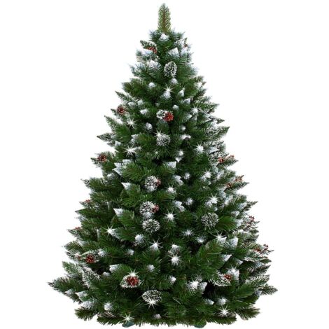 ALBERO DI NATALE ARTIFICIALE DIAMANTE INNEVATO 120cm DENSO