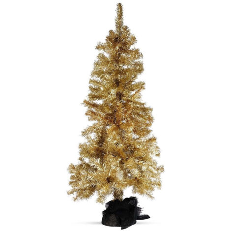 Albero di Natale artificiale dorato, 120 cm