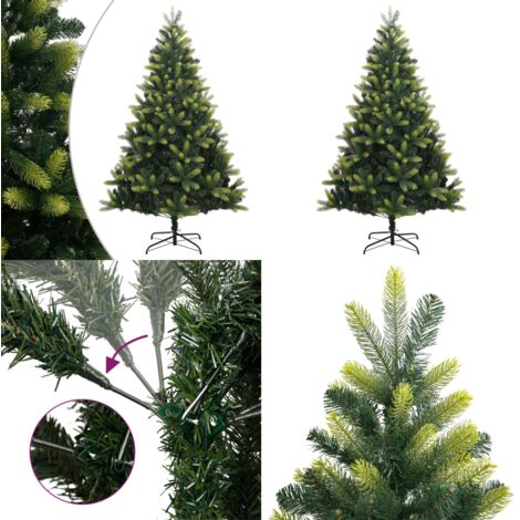 Albero di Natale Artificiale Incernierato con Base 150 cm - Albero di Natale incernierato - Albero di Natale con base