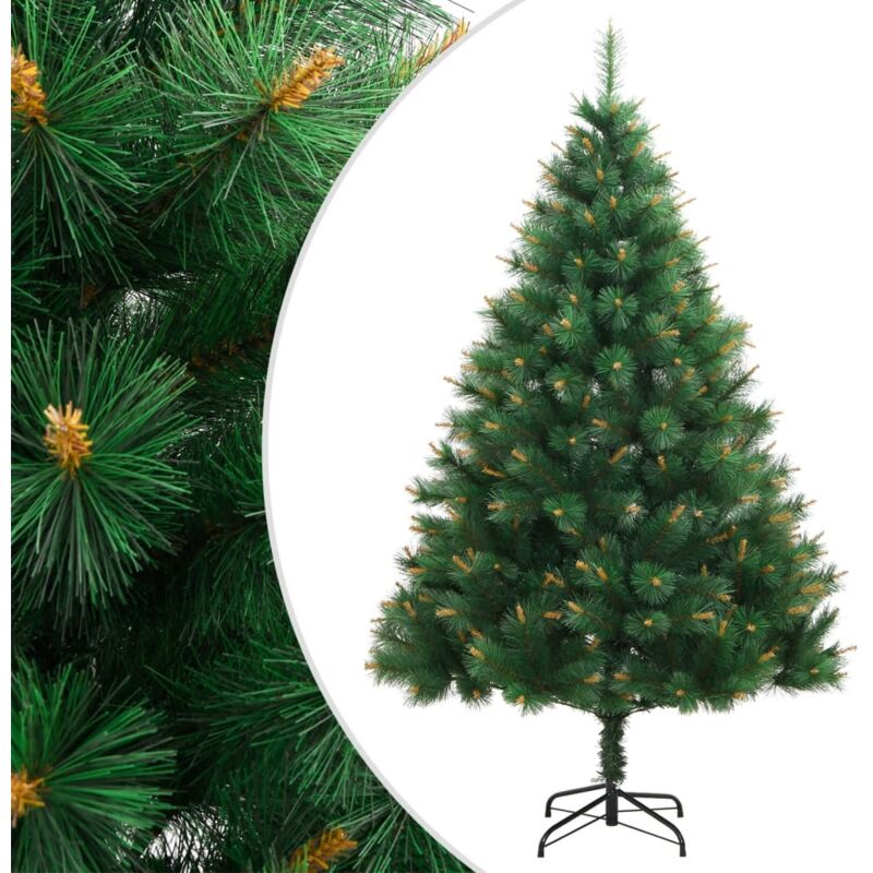 Albero di Natale Artificiale Incernierato con Base 120 cm Vidaxl