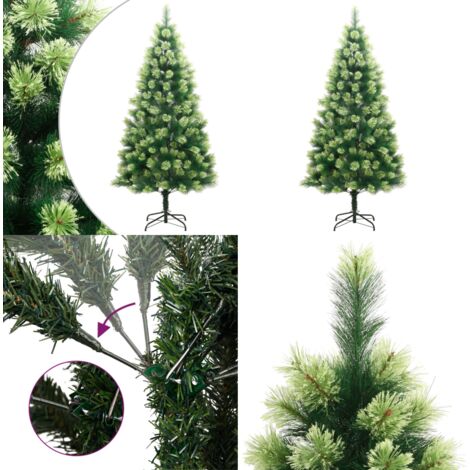 Albero di Natale Artificiale Incernierato con Base 240 cm - Albero di Natale Incernierato - Albero di Natale in PVC