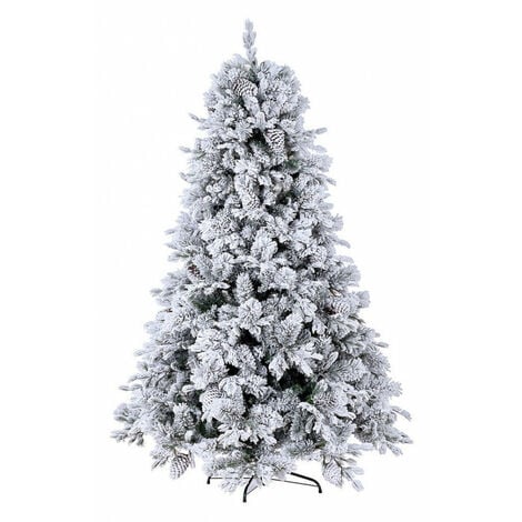 Albero Di Natale Artificiale Innevato 210 Cm 63 Rami Cipresso Verde