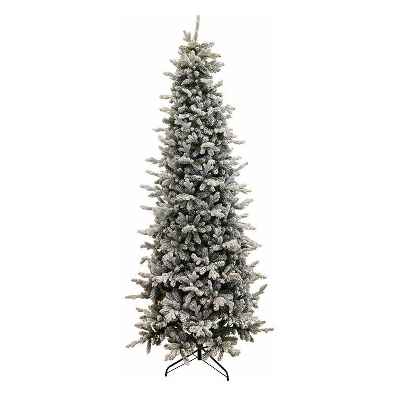 Albero di Natale Artificiale Innevato 240 cm 88 Rami Pino Silvestre Verde