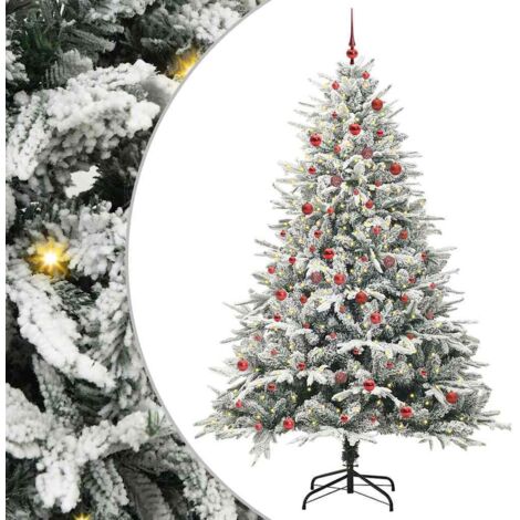 Albero di Natale Artificiale Pre-illuminato con Set di Palline vidaXL
