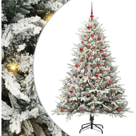 Albero di Natale Artificiale Pre-illuminato con Set di Palline vidaXL