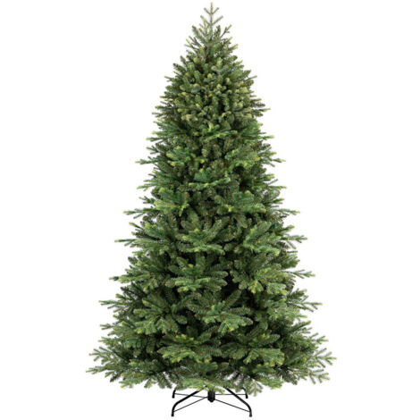 Albero di Natale Artificiale Realistico 180 cm 966 Rami Apertura a Ombrello Verde