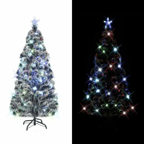 Albero di Natale Artificiale LED Folto con Supporto Natalizio 150-210cm