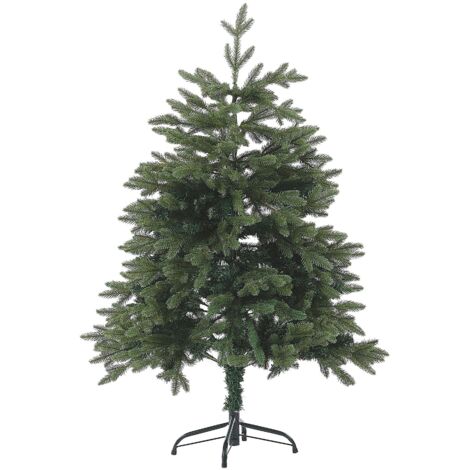 Albero di Natale Artificiale Verde Tradizionale Base Metallo PVC 120 cm Huxley
