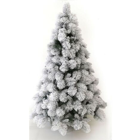 Albero di Natale abete artificiale bianco innevato altezza 180 cm Klaus 590  rami