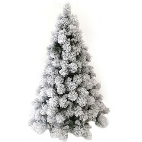 Albero di natale bianco innevato artificiale cm 270 ignifugo folto e realistico