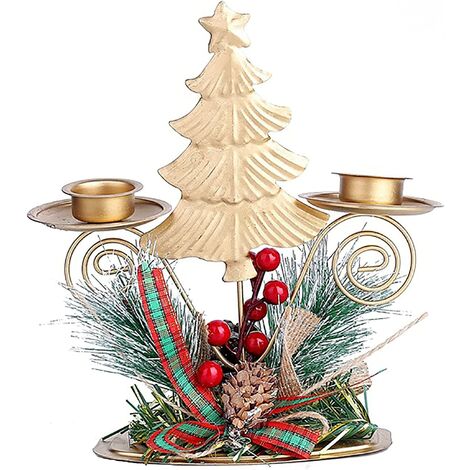 Candela natalizia per candelabro decorativa colore argento con perline dim:15 x 8 