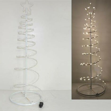 Albero di natale con 150 luci cm 180 per decorazioni addobbi natalizi vetrina esterno interno