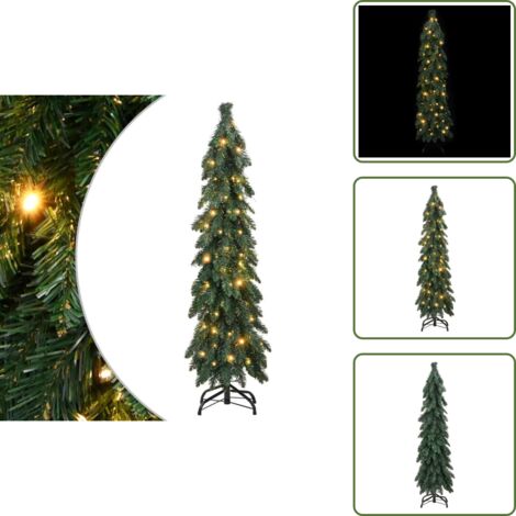 Albero di Natale con 60 LED - vidaXL Albero di Natale Artificiale Preilluminato con 60 LED 120 cm - Albero di Natale con 8 Modalità