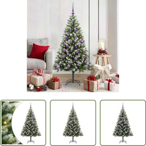 Albero di Natale con neve -  Albero di Natale artificiale a cerniera con neve fioccata