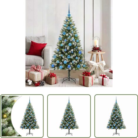 Albero di Natale con neve -  Albero di Natale artificiale a cerniera con neve fioccata
