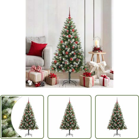 Albero di Natale con neve -  Albero di Natale artificiale a cerniera con neve fioccata