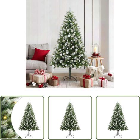 Albero di Natale con neve -  Albero di Natale artificiale a cerniera con neve fioccata
