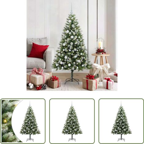 Albero di Natale con neve -  Albero di Natale artificiale a cerniera con neve fioccata