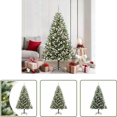 Albero di Natale con neve -  Albero di Natale artificiale a cerniera con neve fioccata