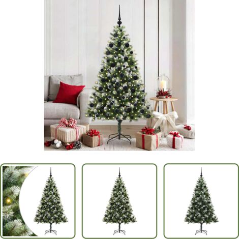 Albero di Natale con neve -  Albero di Natale artificiale a cerniera con neve fioccata