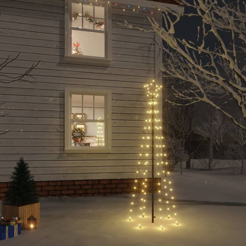 Albero di Natale con Puntale Bianco Caldo 108 led
