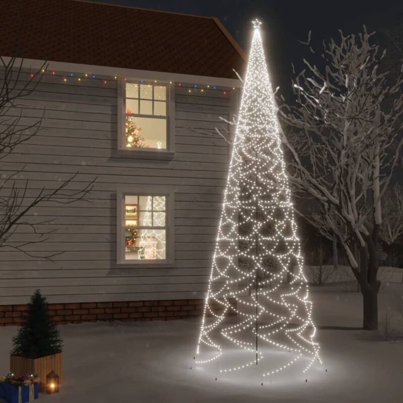 Albero di Natale con Puntale Bianco Freddo 3000
